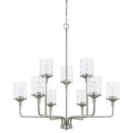 Colton Nine Light Chandelier in Brushed Nickel