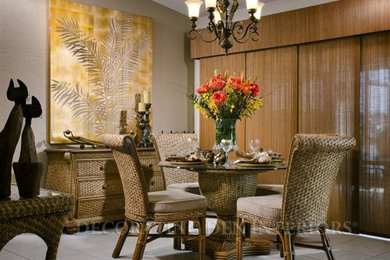Dining room - traditional dining room idea in Miami