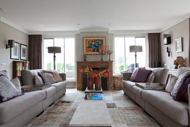 Eclectic living room photo in Amsterdam