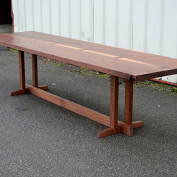 Walnut Dining Table with Nakashima Style Base - Dining Tables