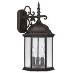 Capital Lighting - Capital Lighting 9834OB Main Street - 19" 3 Light Outdoor Wall Mount - Shade Included: TRUE  Room: OutdoorMain Street 19" Three Light Outdoor Wall Lantern Old Bronze Seeded Glass *UL: Suitable for wet locations*Energy Star Qualified: n/a  *ADA Certified: n/a  *Number of Lights: Lamp: 3-*Wattage:60w Candelabra bulb(s) *Bulb Included:No *Bulb Type:Candelabra *Finish Type:Old Bronze