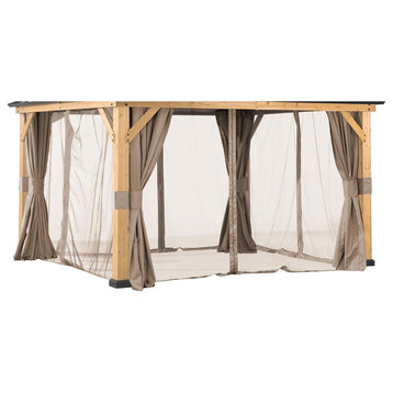 Sunjoy Universal Curtains and Mosquito Netting for 11�13 FT Wood Gazebos