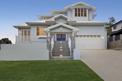 Design ideas for a beach style house exterior in Sunshine Coast.
