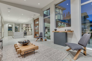 Inspiration for a contemporary home design remodel in Vancouver