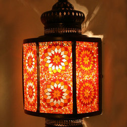 Red Turkish Style Mosaic Lighting Wall Sconce - Wall Sconces