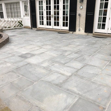 Thermal Cut Blue Flagstone Patio in Potomac MD