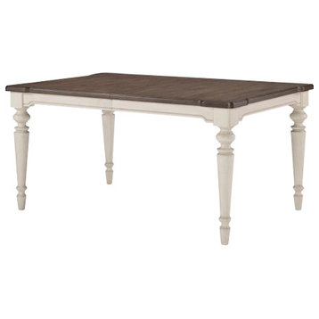 Westport Rectangle Leg Table Weathered White and Cocoa Brown
