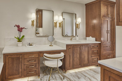 Example of a transitional bathroom design in Dallas