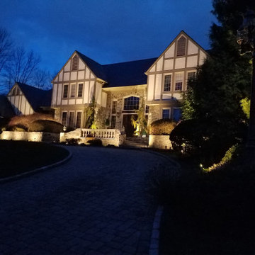 Lighting makes for a powerful statement on this gorgeous home