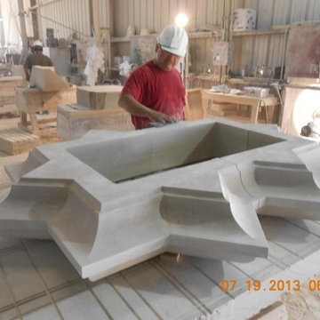 Custom Cut Lueders Limestone Carvings - Mezger