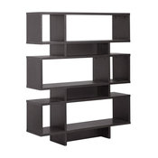 Baxton Studio Cassidy 6, Level Dark Brown Modern Bookshelf