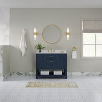 36 Tennant Brand Modern Style Navy Blue Wood Vessel Sink Bathroom Vanity