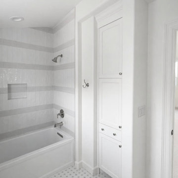 Full-Height Linen Cabinet with Custom Built-In Bathroom Storage