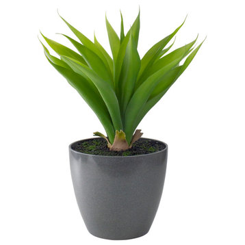 22" Potted Green Artificial Agave Plant