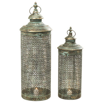 Moroccan Lantern Set, Pinnacle Tops, 29"