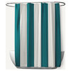 Graduated Stripe Ocean Teal 70" w x 73" h Shower Curtain