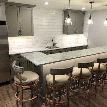 Glen Mills Finished Basement: Bar, Bath, Exercise, Built In’s and TV Area