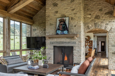 Example of a mountain style home design design in Other