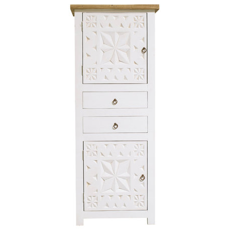 Star White Linen Cabinet
