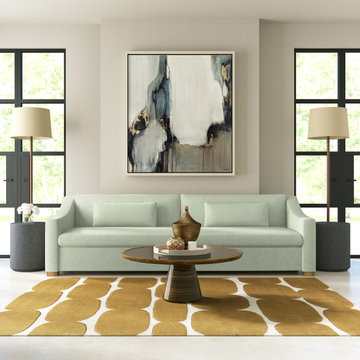 Contemporary City: Crosby Sofa in Box Weave Linen