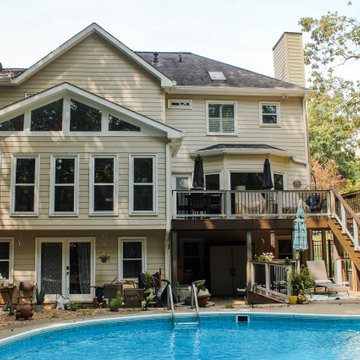 Marietta, GA Deck Resurface and Deck Extension with Trex Enhance Natural Series