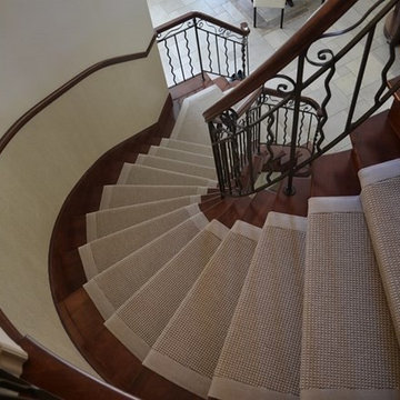 Wool Stair Runner & Fabric border