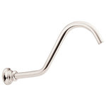 Moen - Moen Waterhill Polished Nickel  14" Shower Arm S113NL - Vintage and full of character, Waterhill bath faucets and accessories bring provincial elegance to today's more traditional homes. Period-era details like a gooseneck spout and top finial give each faucet an authentic feel.