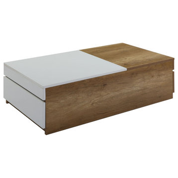 ACME Aafje Coffee Table, Oak and White
