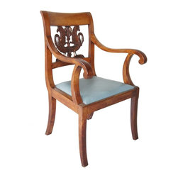 French Neoclassical Cherry/Pearwood Armchair - Armchairs And Accent Chairs