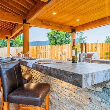 Backyard Oasis with Outdoor Kitchen and Entertaining Area