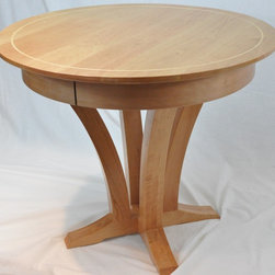 Cherry Pedestal Table with Maple Inlay - Dining Tables