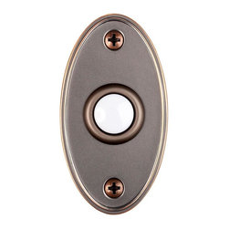 Wired Lighted Door Bell Push Button, Mediterranean Bronze - Doorbells And Chimes