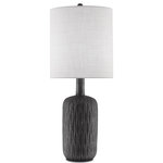 Currey and Company - Currey and Company 6000-0098 Rivers - One Light Table Lamp - Harken back to the cultural avant-garde of the sixRivers One Light Tab Steel Gray/Matte Bla *UL Approved: YES Energy Star Qualified: n/a ADA Certified: n/a  *Number of Lights: Lamp: 1-*Wattage:150w Edison bulb(s) *Bulb Included:No *Bulb Type:Edison *Finish Type:Steel Gray/Matte Black