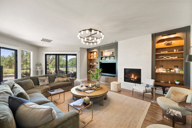 Inspiration for a transitional living room remodel in Dallas