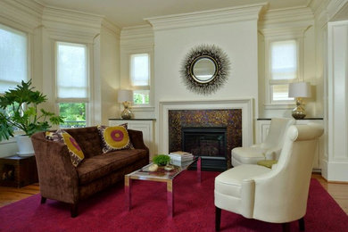 Inspiration for a contemporary living room remodel in Houston
