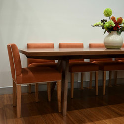 Lachlan walnut dining with Franklin chairs - Dining Sets