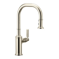Smyth One-Handle High Arc Pulldown Kitchen Faucet - Polished Nickel - Bar Faucets