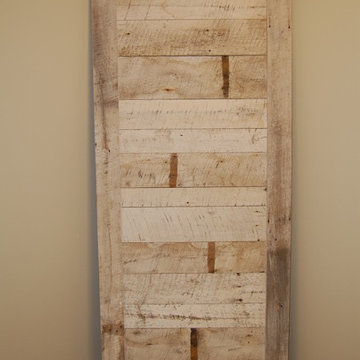 Reclaimed White Barn Board Sliding Door
