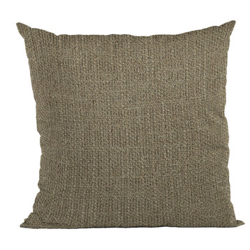 Hemp Wall Textured Solid, With Open Weave. Luxury Throw Pillow, 16"x16"