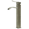 AB1158-BN Tall Square Body Curved Spout Single Lever Bathroom Faucet