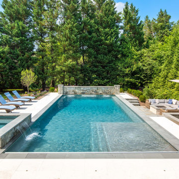 Custom Pool & Fire Pit in McLean