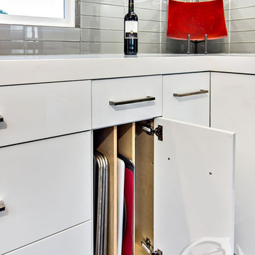 White High-Gloss Contemporary Kitchen