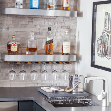 Stylish Groundwork- A Connecticut Shoreline Basement Renovation