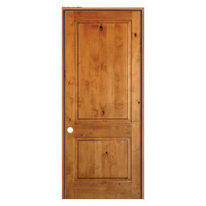 2 Panel Square Solid Core Knot Alder Prehung Interior Door
