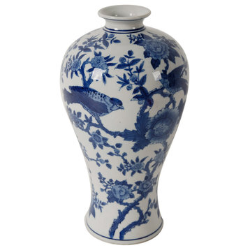 Ren Vase, Blue and White