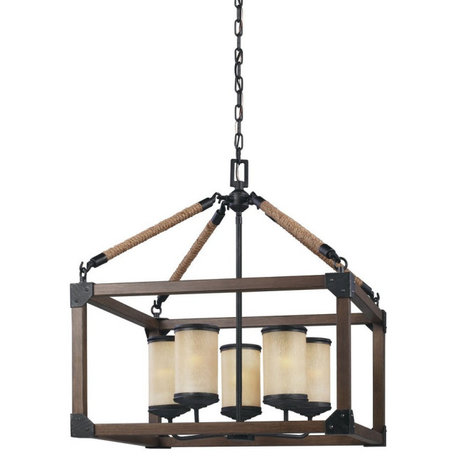 Five Light Chandelier-Stardust Finish-Incandescent Lamping Type - Chandelier