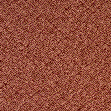 Dark Red And Gold Geometric Heavy Duty Crypton Fabric By The Yard