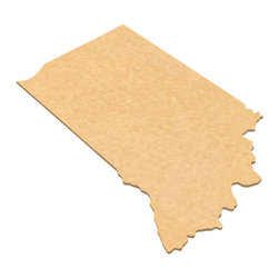 CuttingBoards.net - State Shaped Cutting Boards, Black Richlite, Indiana - Cutting Boards