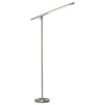 Pablo - Brazo Floor Lamp, Silver - Brazo's precision machined aluminum construction allows for optimal task lighting control with 360� adjustability and 90� tilt. Brazo features a luminous and energy efficient LED light source which can be dialed to any desired beam spread and brightness depending on the task.