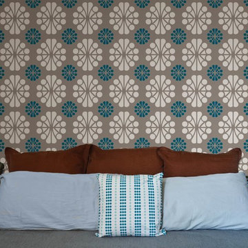 aronel awakening wallcovering in custom mushroom